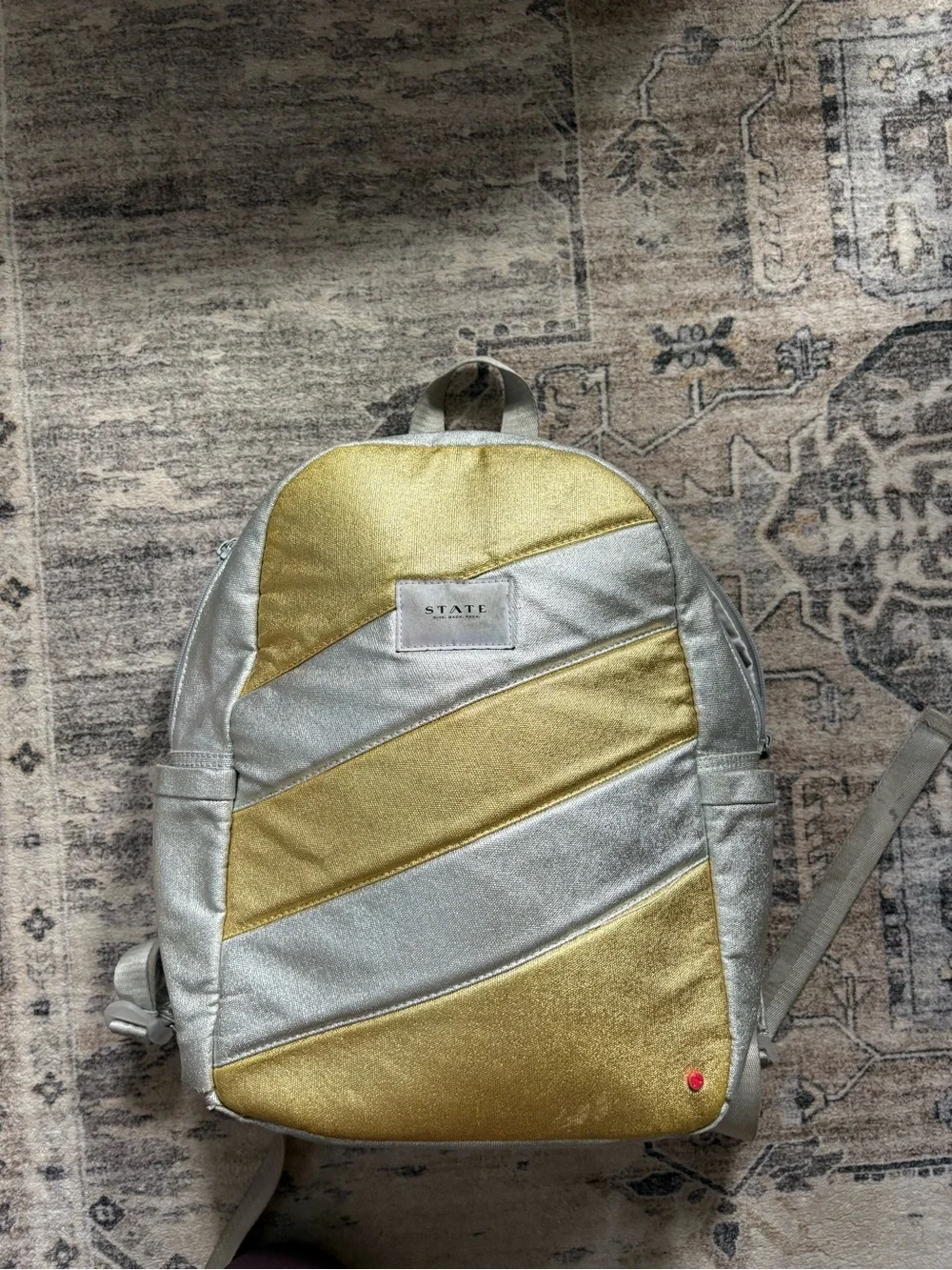 STATE metallic silver gold backpack back to school shimmer
